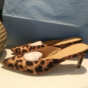 Urban Outfitters Leopard Kitten Heel Mule